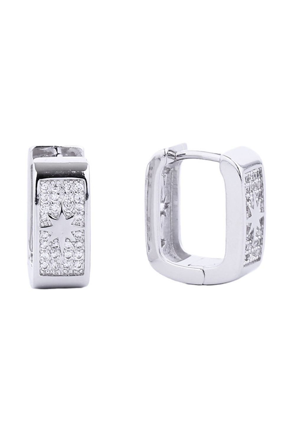 Stunning 14K Dipped Huggie Hoop Cz Paved Earring