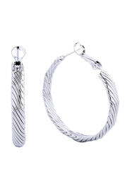 14K Dipped Omega Closure Hoop Earring