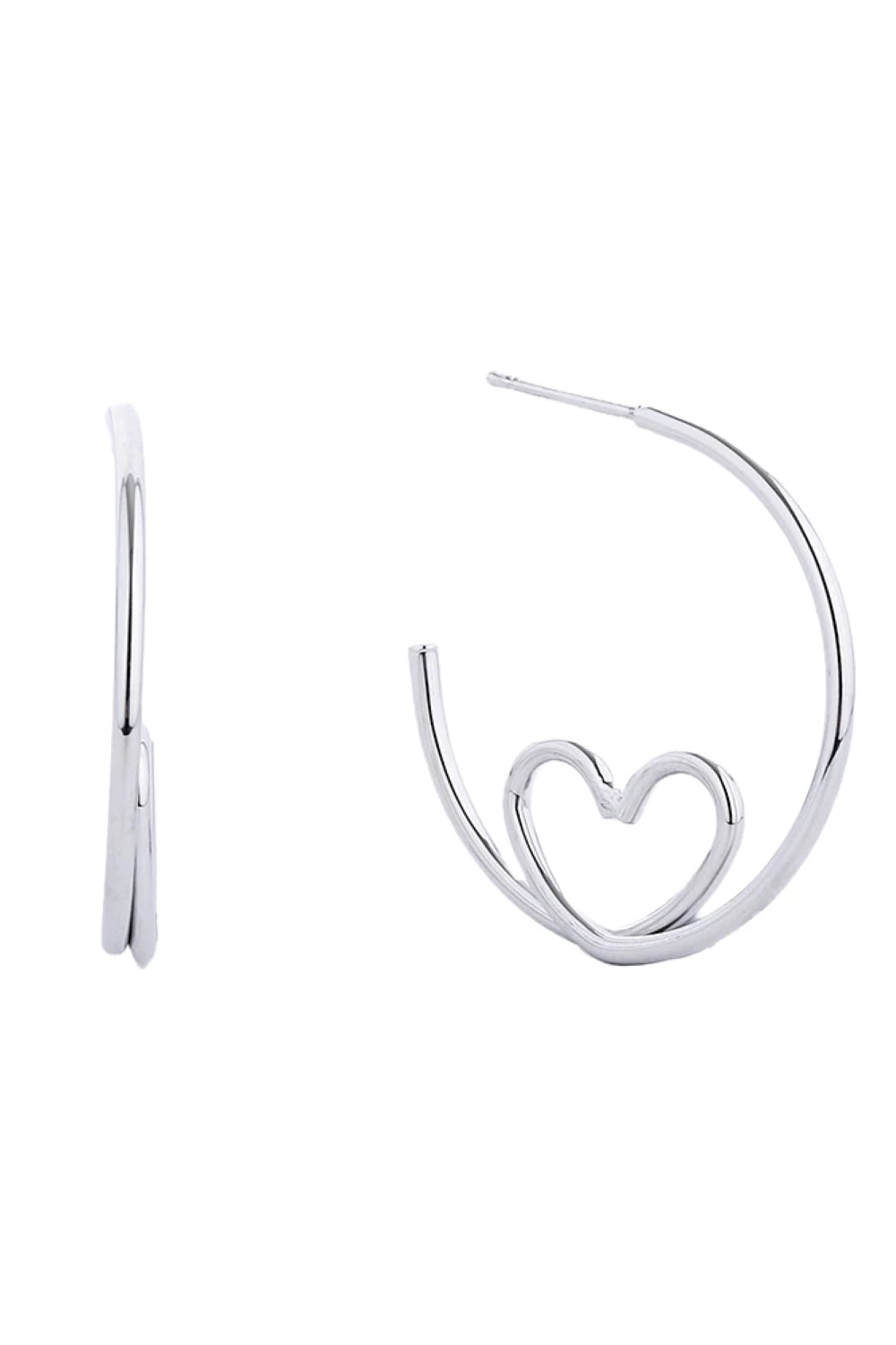 14K Dipped Post Hoop Earring