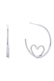 14K Dipped Post Hoop Earring