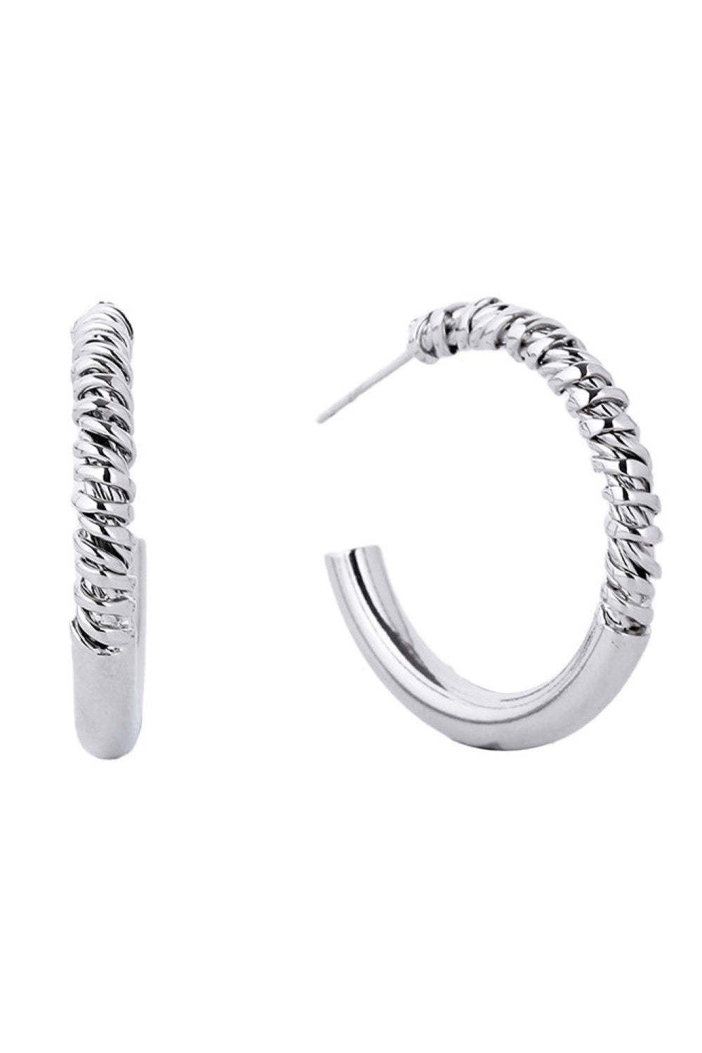 Charming 14K Dipped Post Hoop Earring