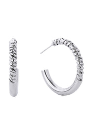 Charming 14K Dipped Post Hoop Earring