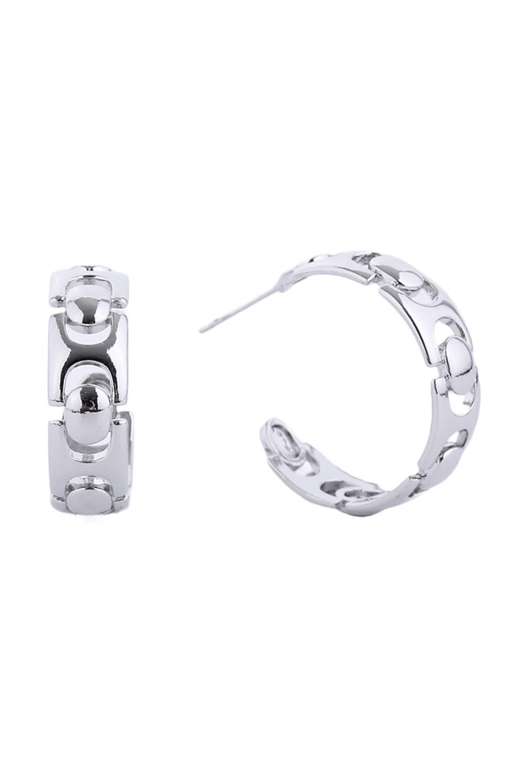Elegant 14K Dipped Post Hoop Earring