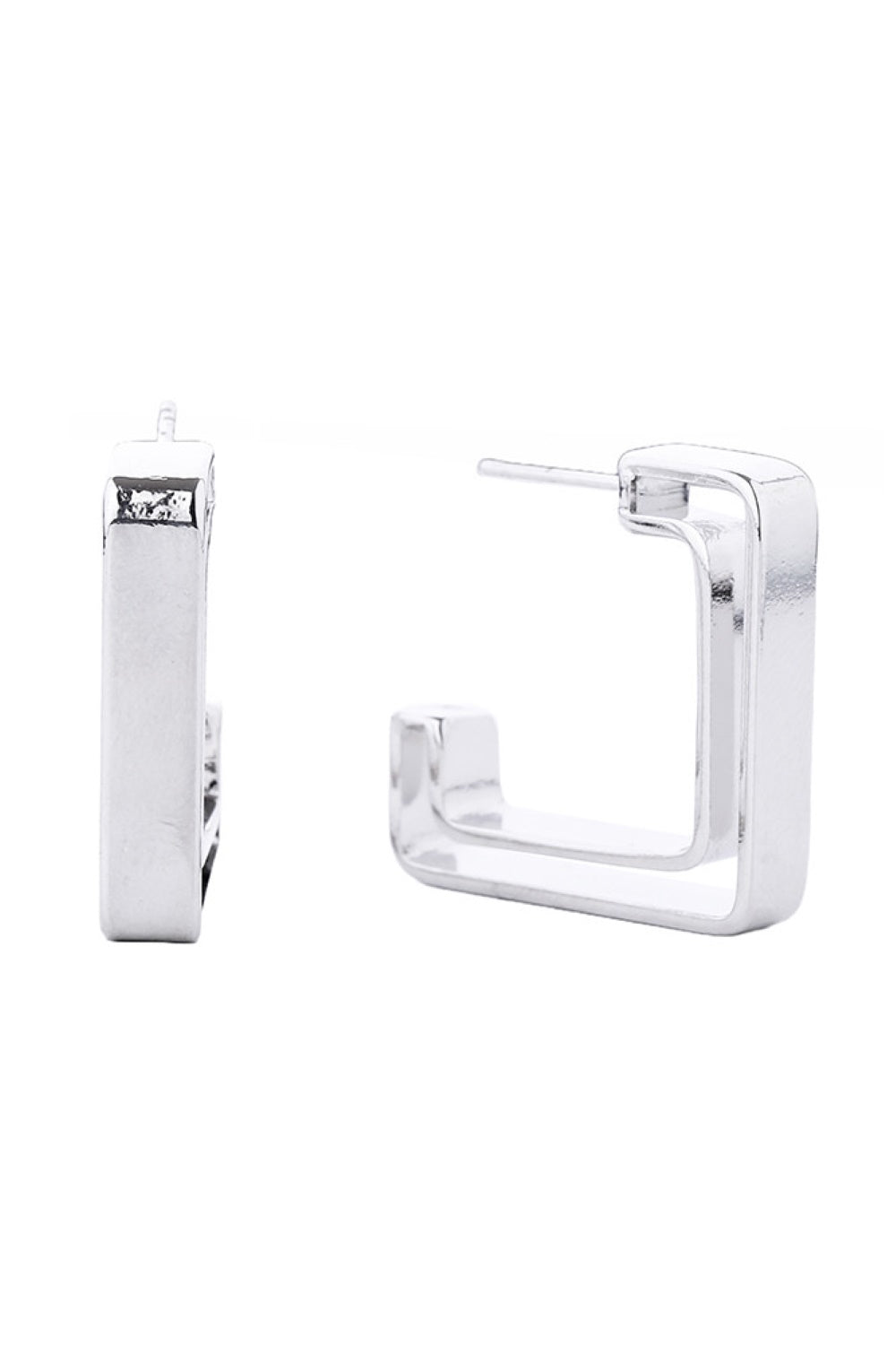 Dazzling 14K Dipped Square Shape Post