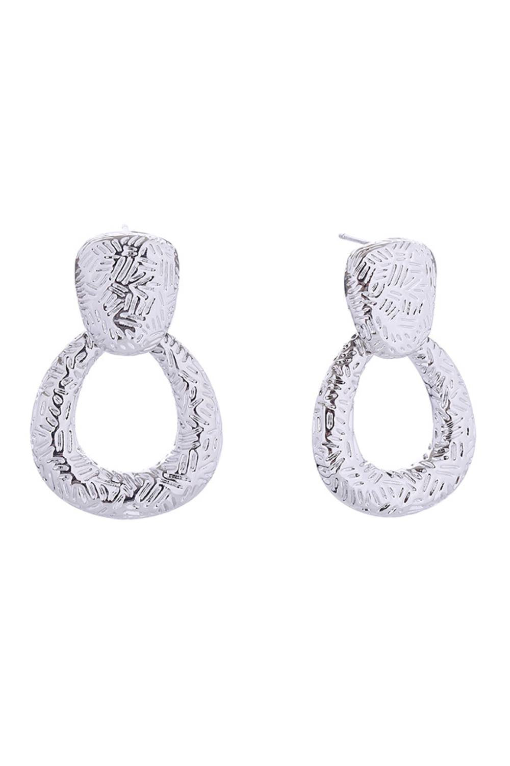 14K Door Knocker Post Earrings