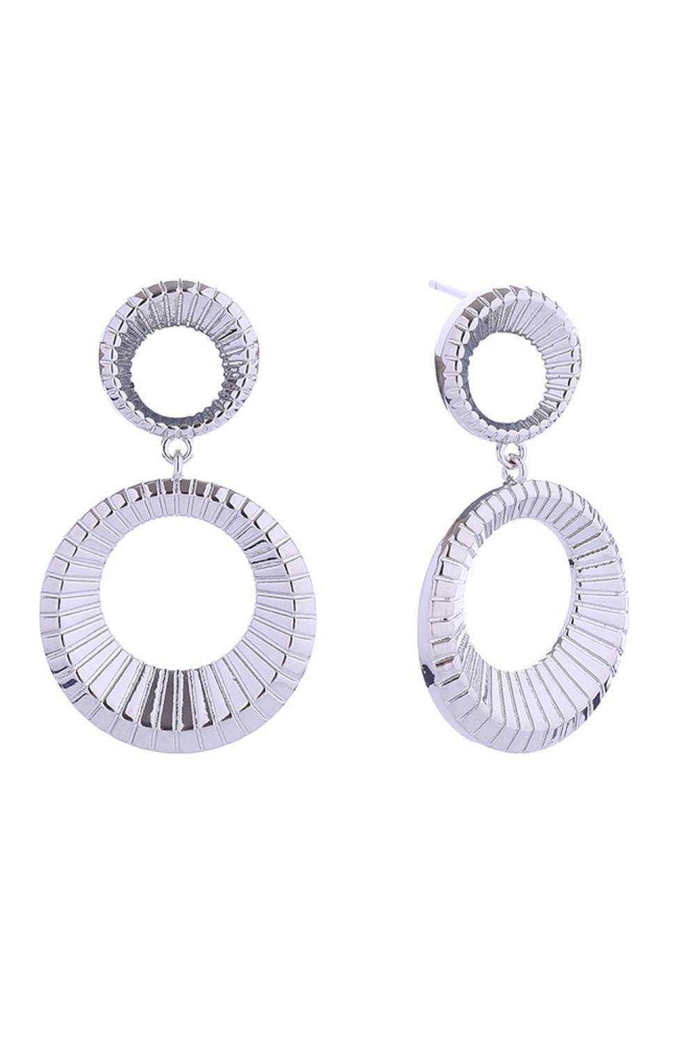 14K Double Loop Post Earrings
