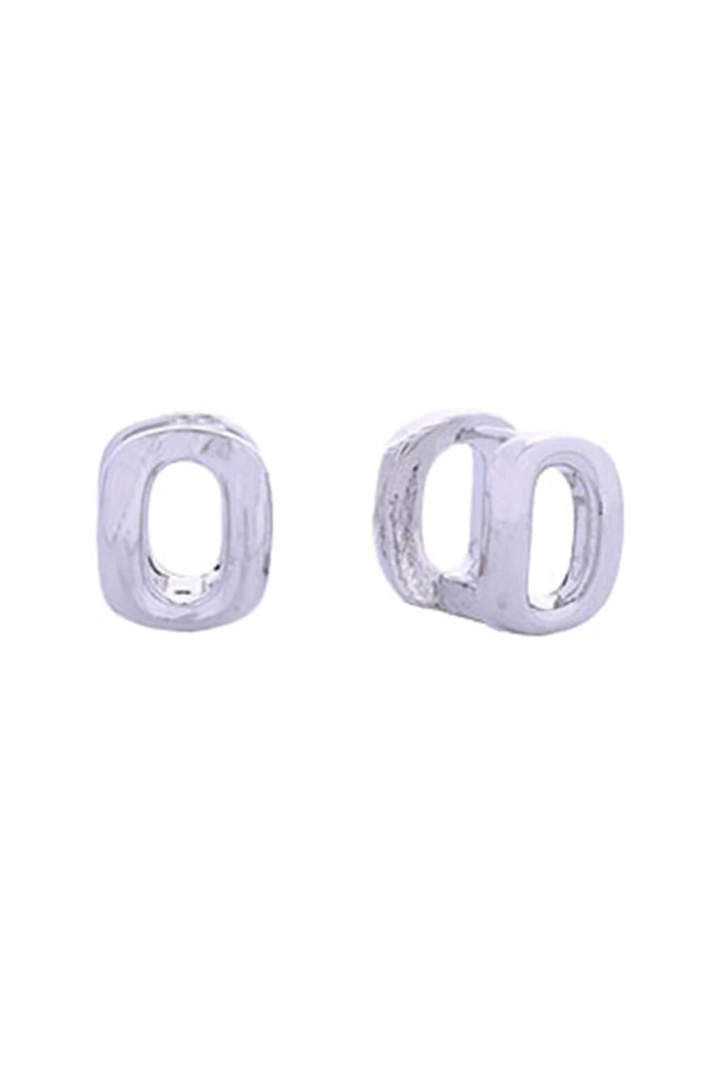 14K Double Oval Huggie Earrings