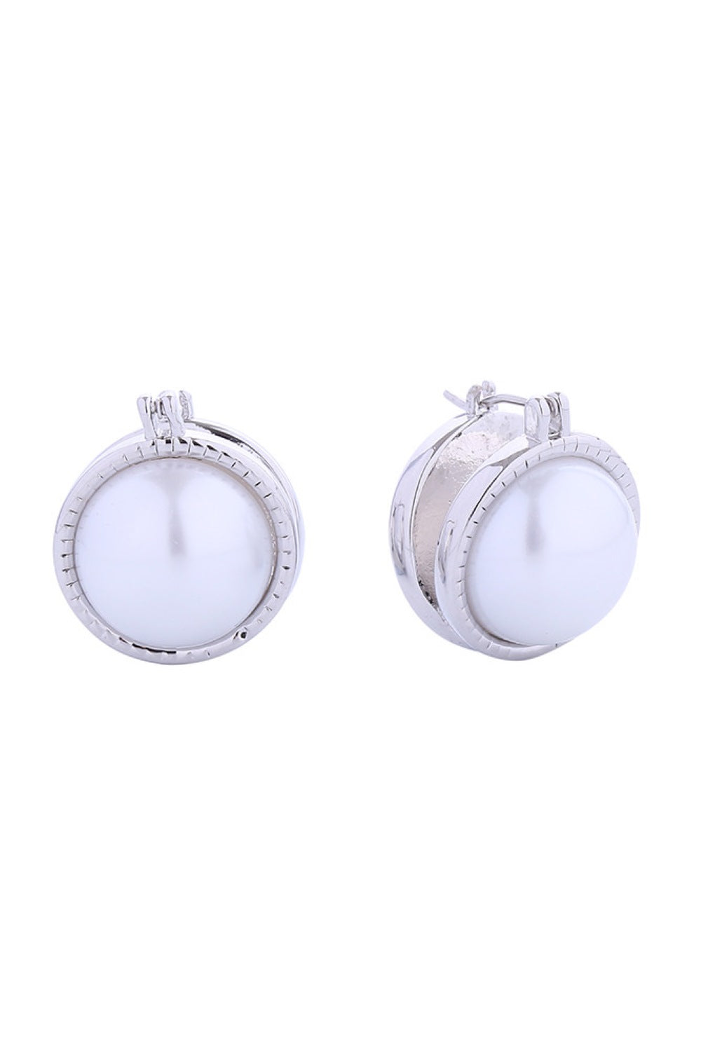14K Double Pearl Pincatch Earrings