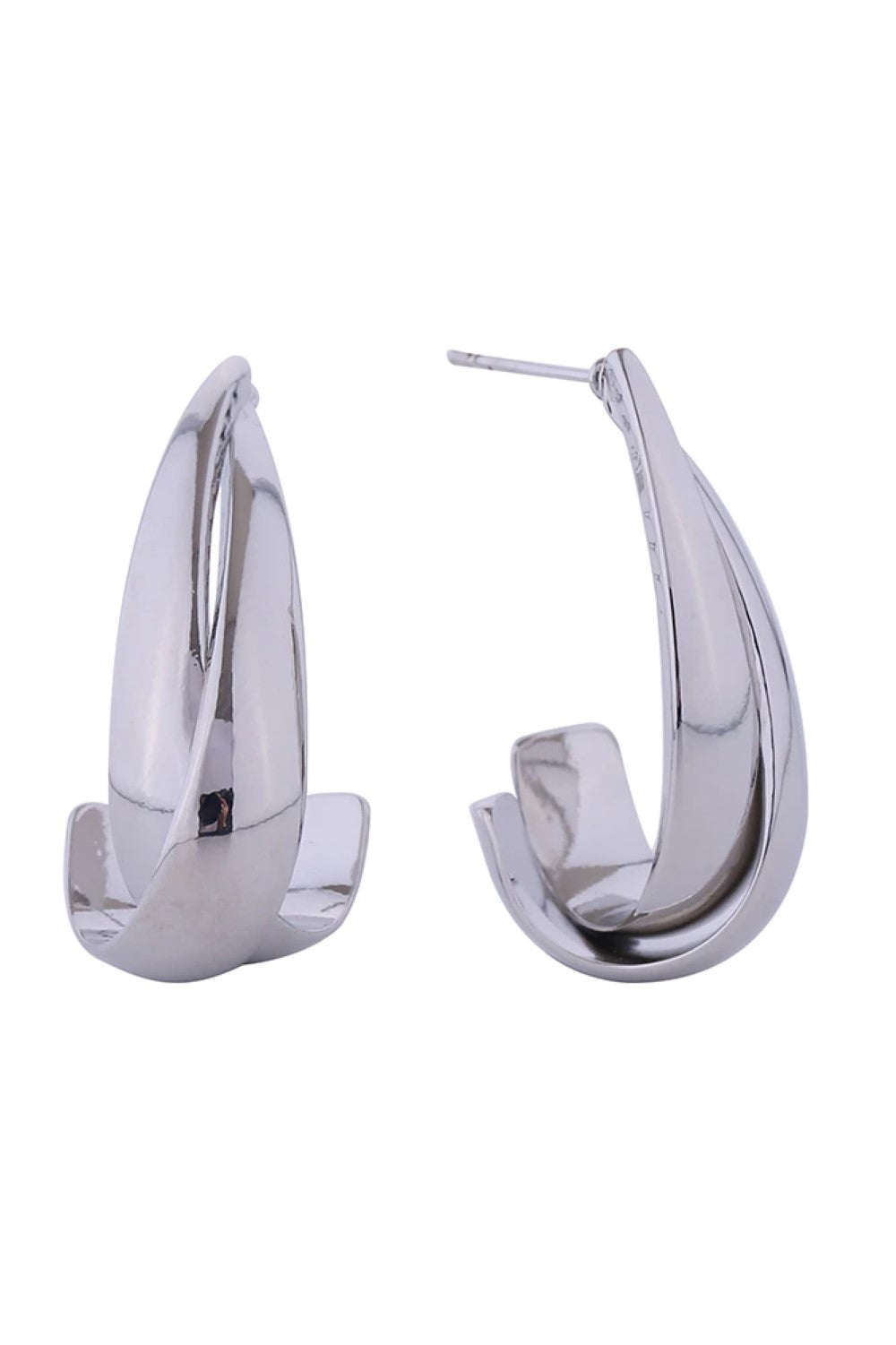 14K Double Teardrop Post Earrings