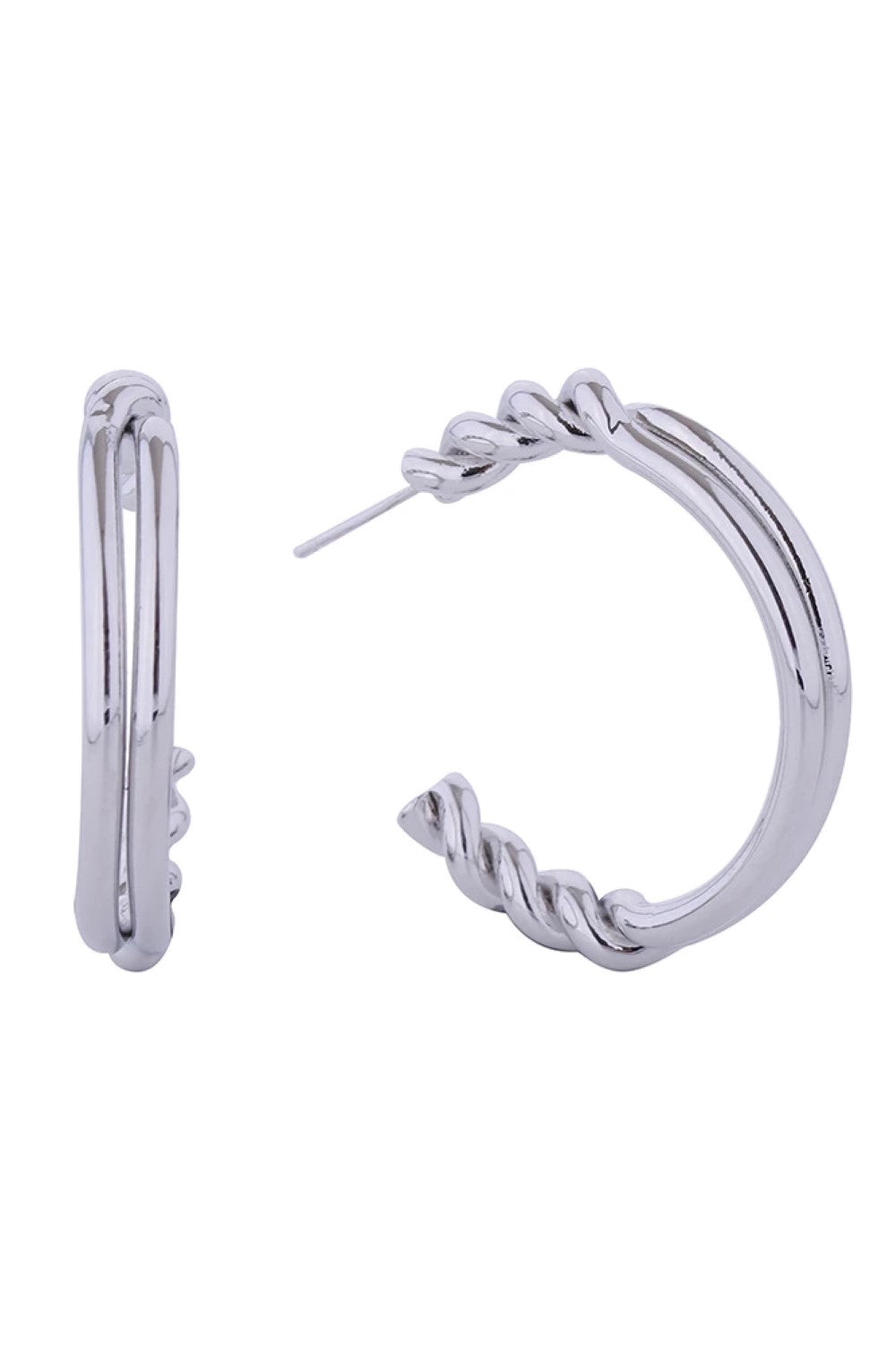 14K Double Wire Post Earrings