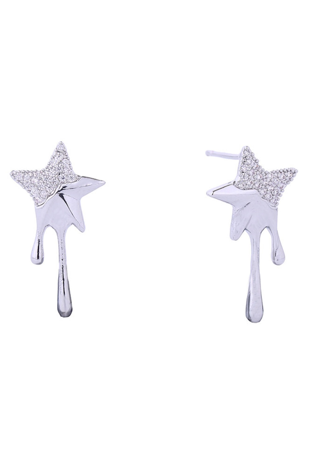 14K Dripping Star Post Earrings