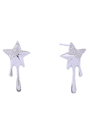 14K Dripping Star Post Earrings