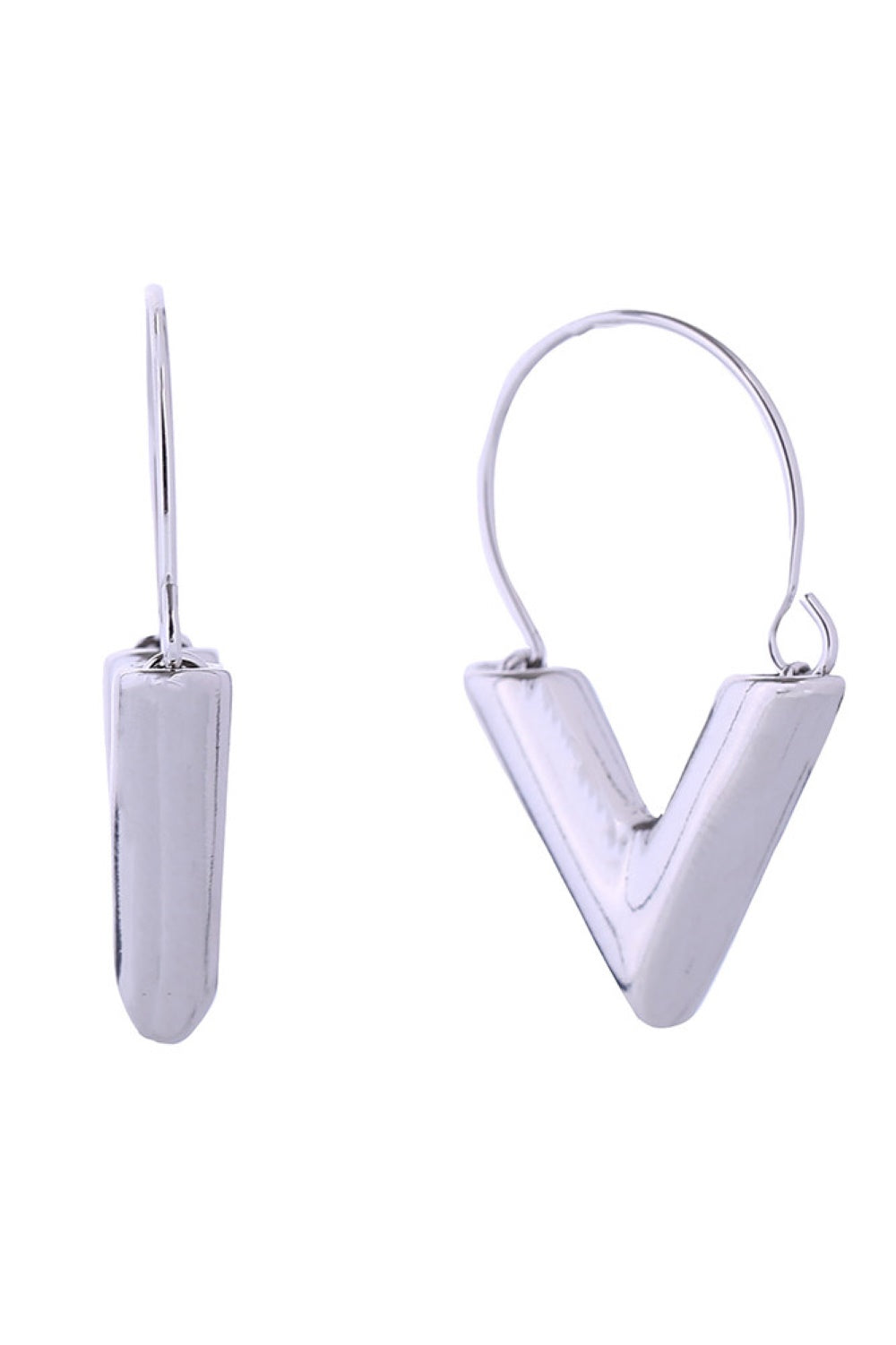 14K Essential V Hoop Earrings