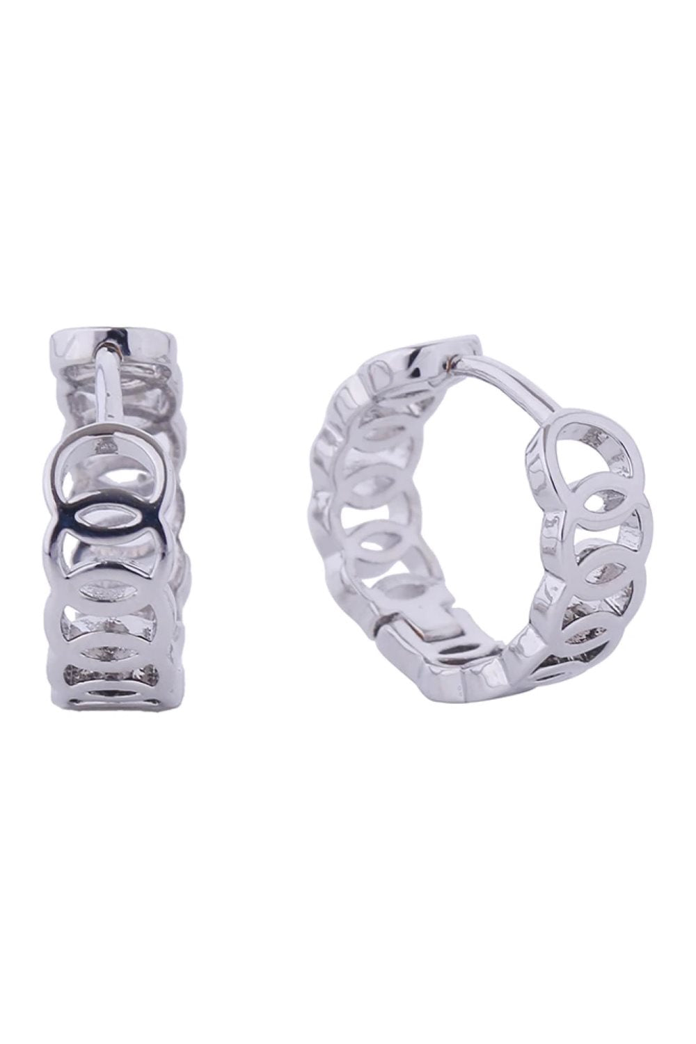 14K Eternity Ring Huggie Earrings