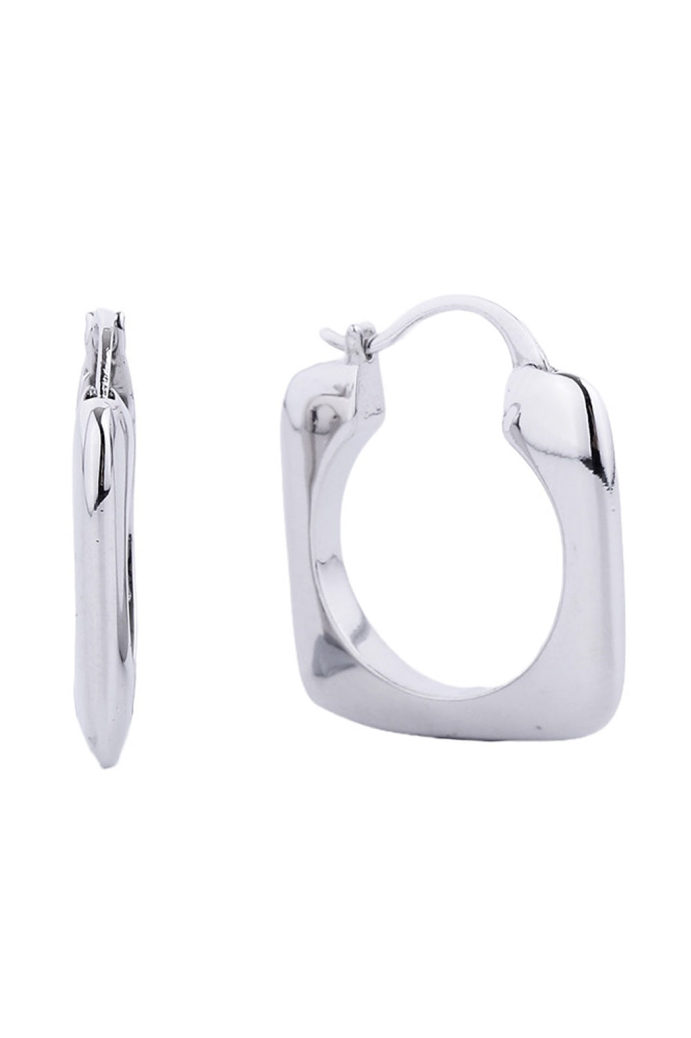 14K Gold/White Dipped Pin Catch Earring