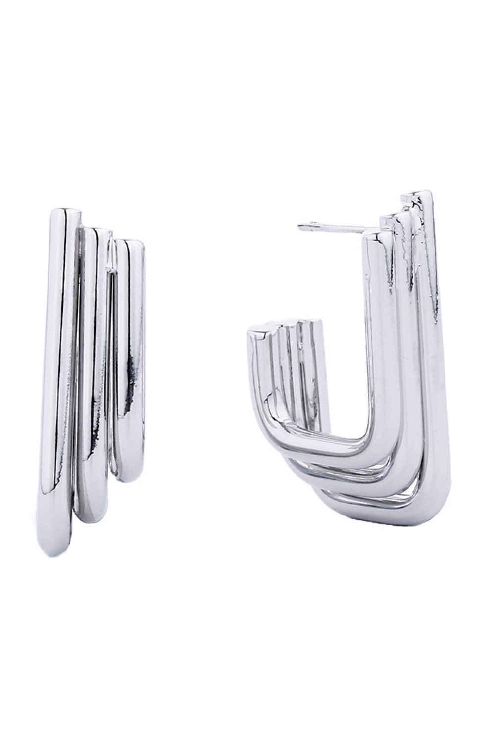 Timeless 14K Gold/White Dipped Post Earring