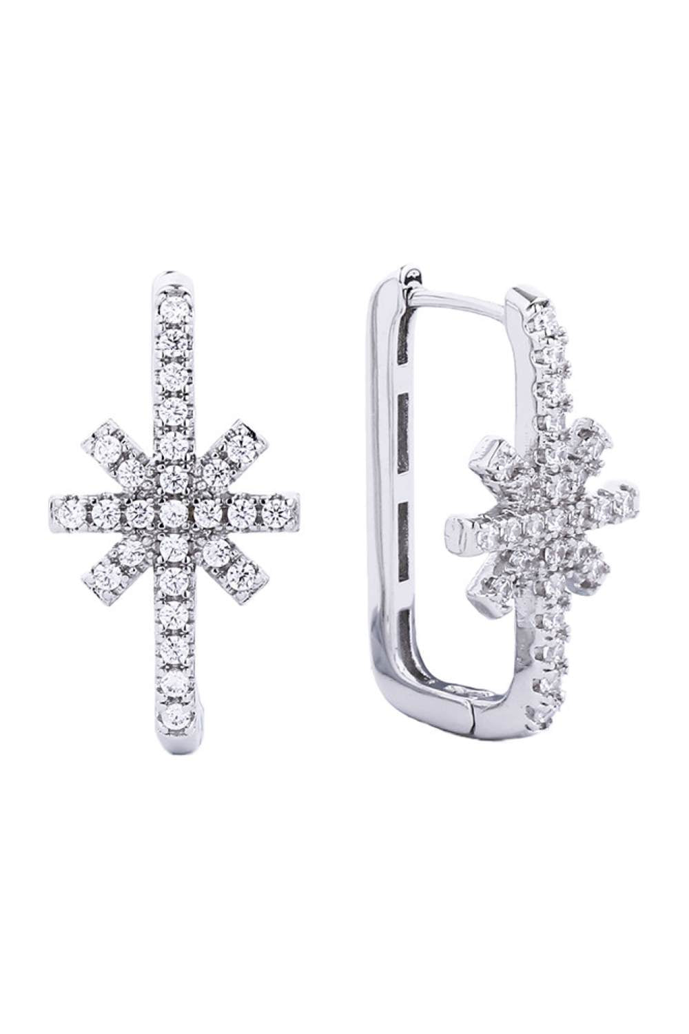 Radiant 14K Gold/White Gold Dipped Huggie Hoop Cz Paved