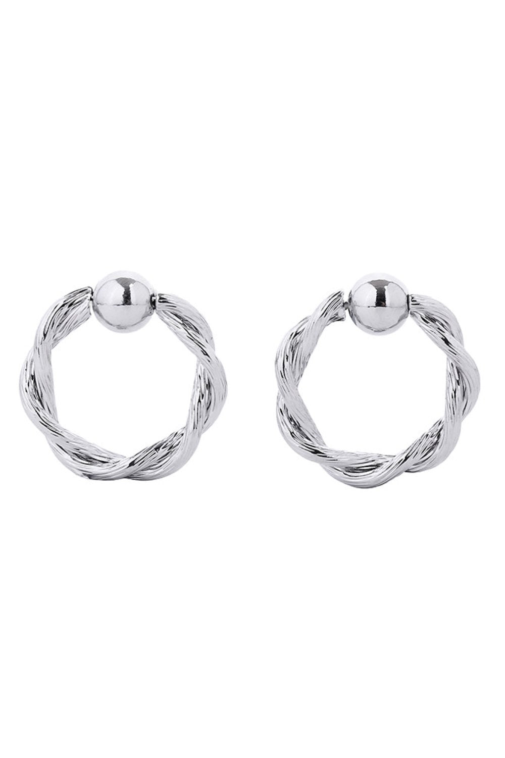 14K Gold/White Gold Dipped Post Earring