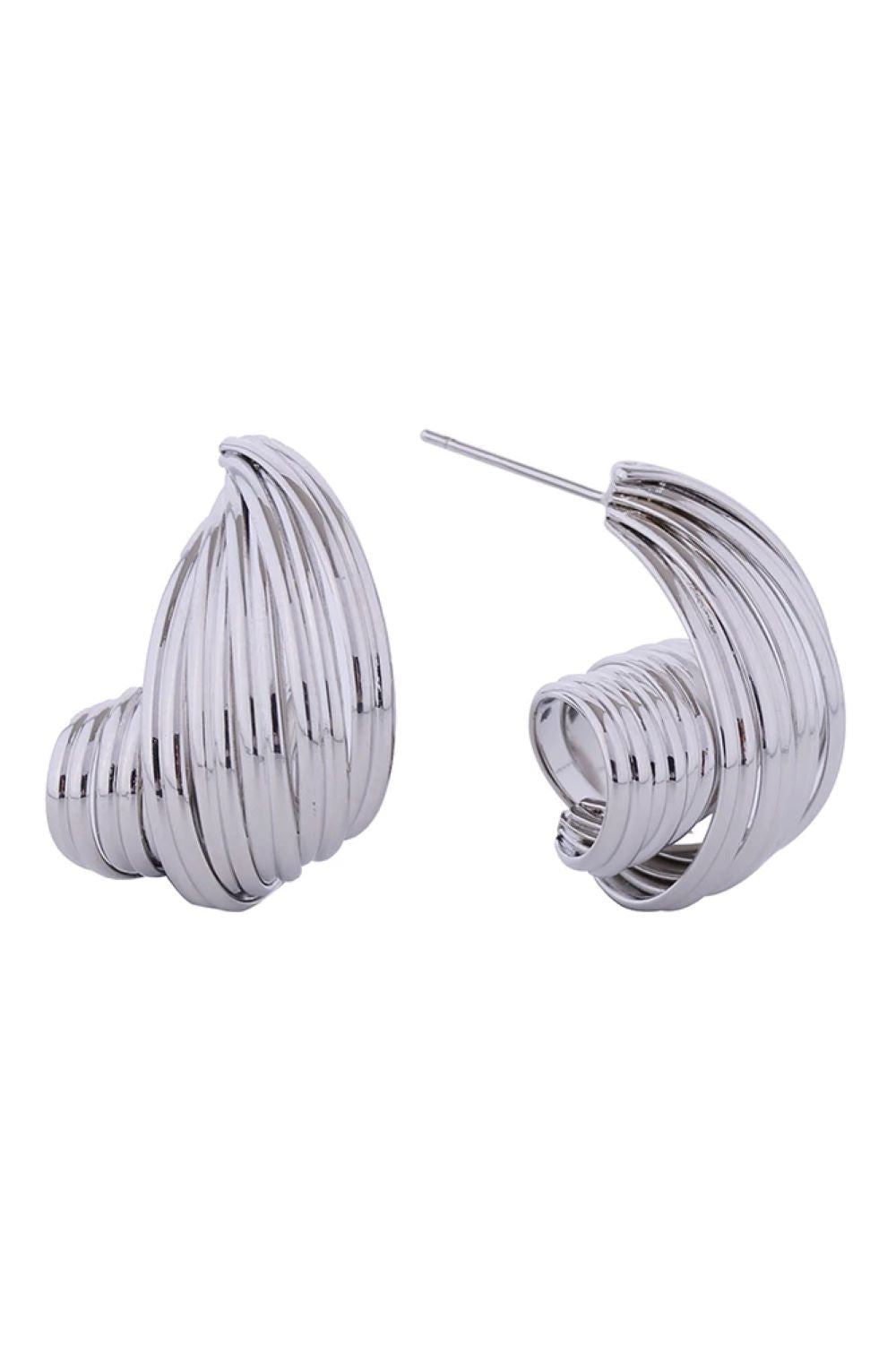 14K Grooved Post Earrings