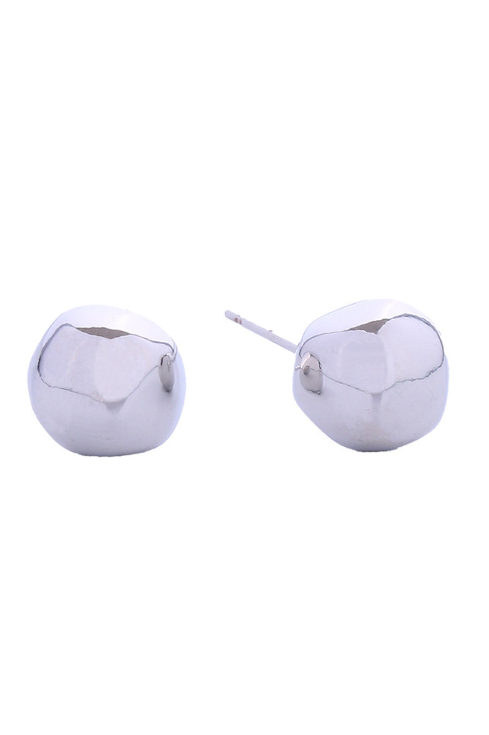 14K Hammered Ball Post Earrings