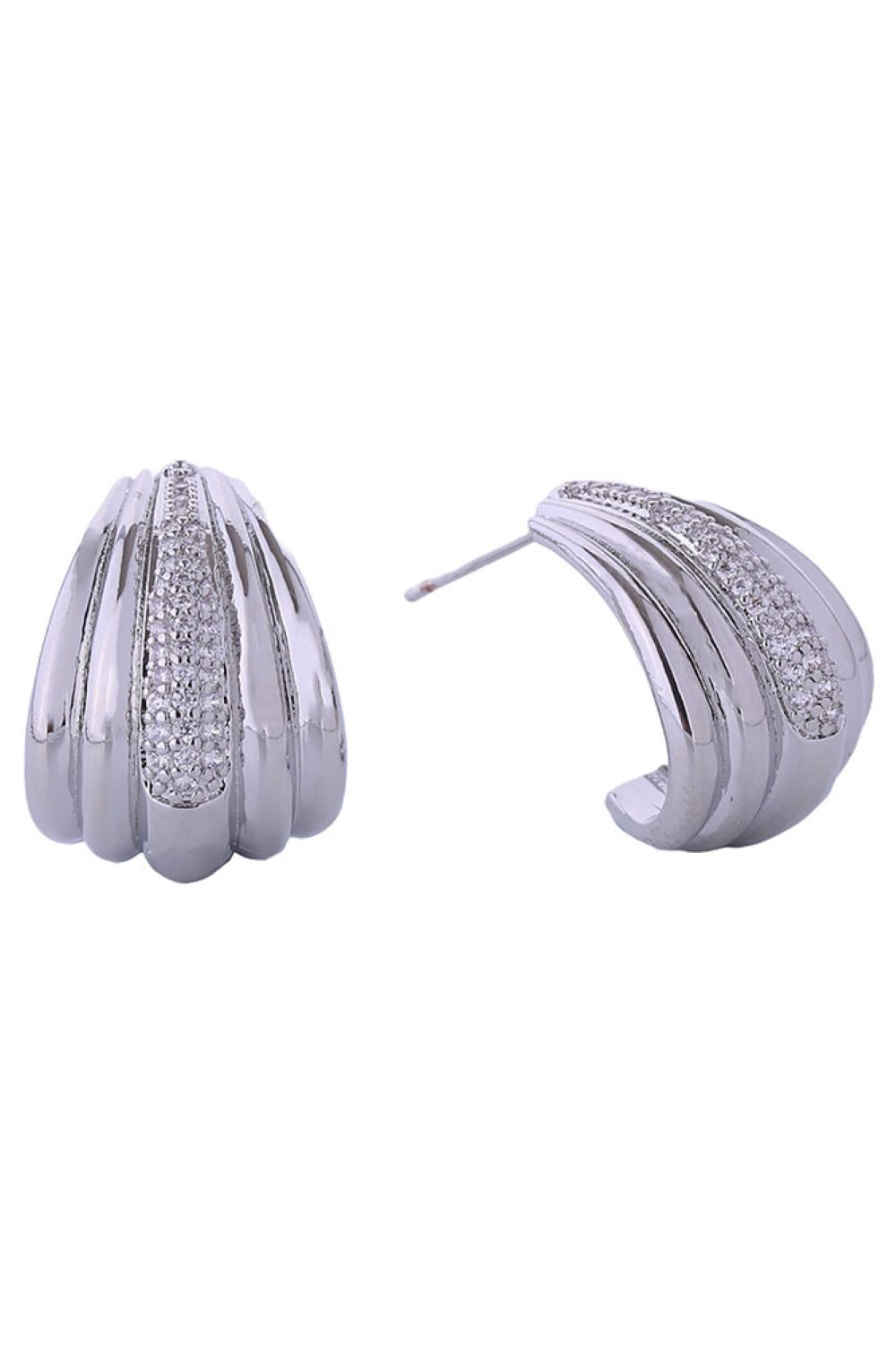 14K Hera Pave CZ Post Earrings