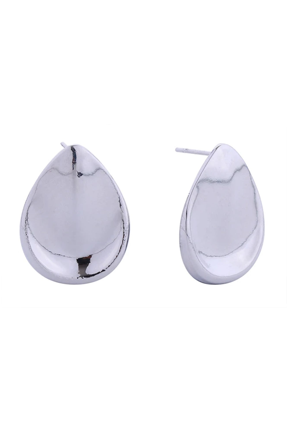 14K Indented Disk Post Earring
