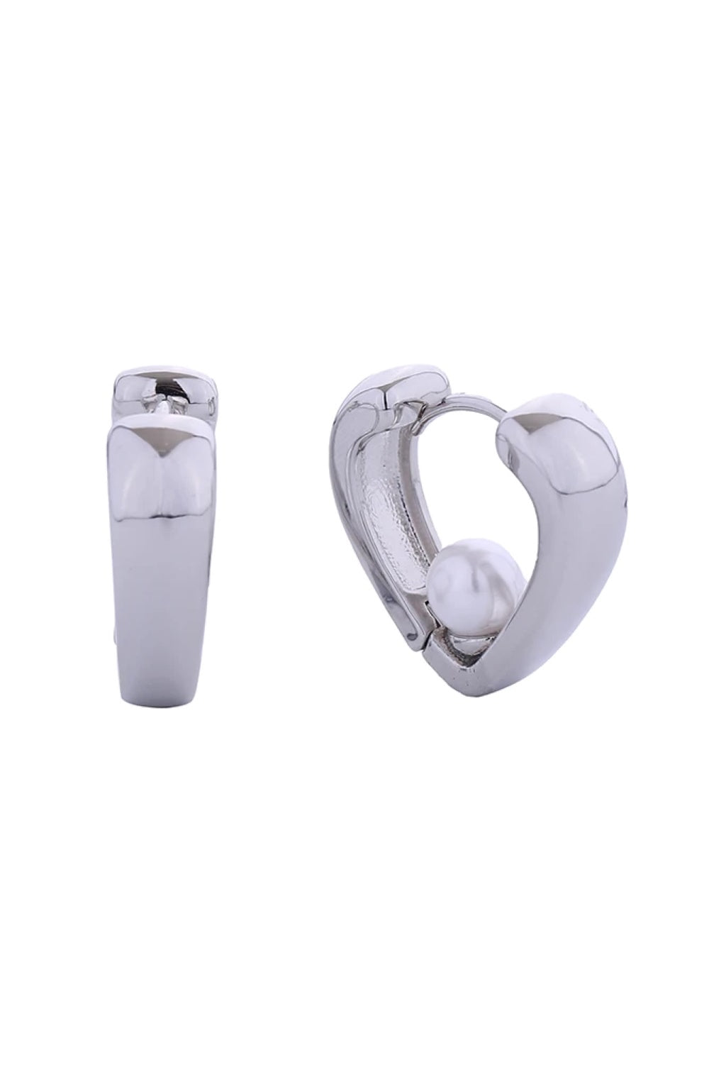 14K Love Pearl huggie Earrings