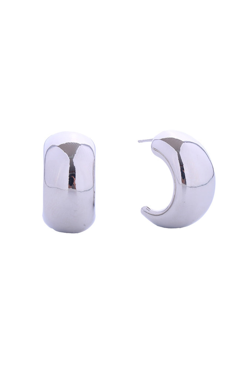 14K Midnight Moon Post Earrings