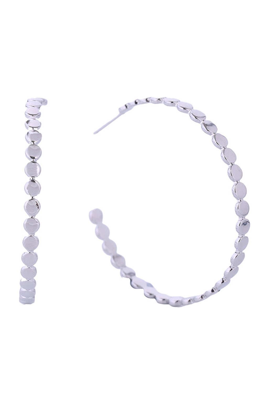14K Mini Circle Link Hoop Earrings