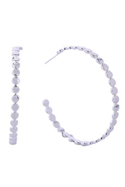 14K Mini Circle Link Hoop Earrings
