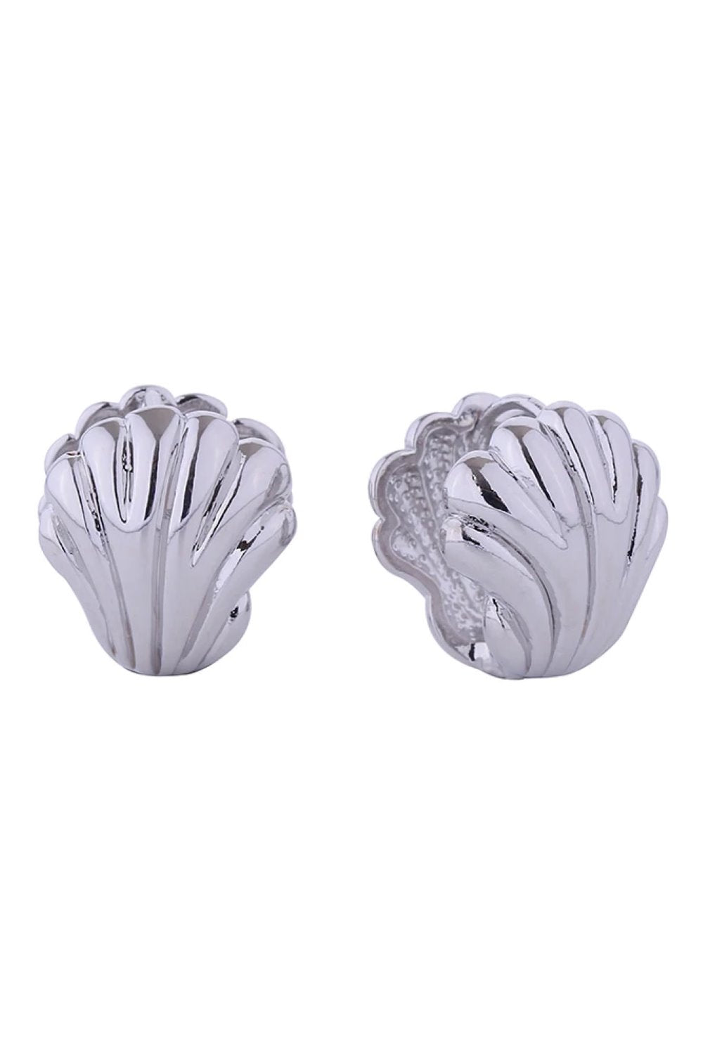 14K Mini Shell Huggie Earrings