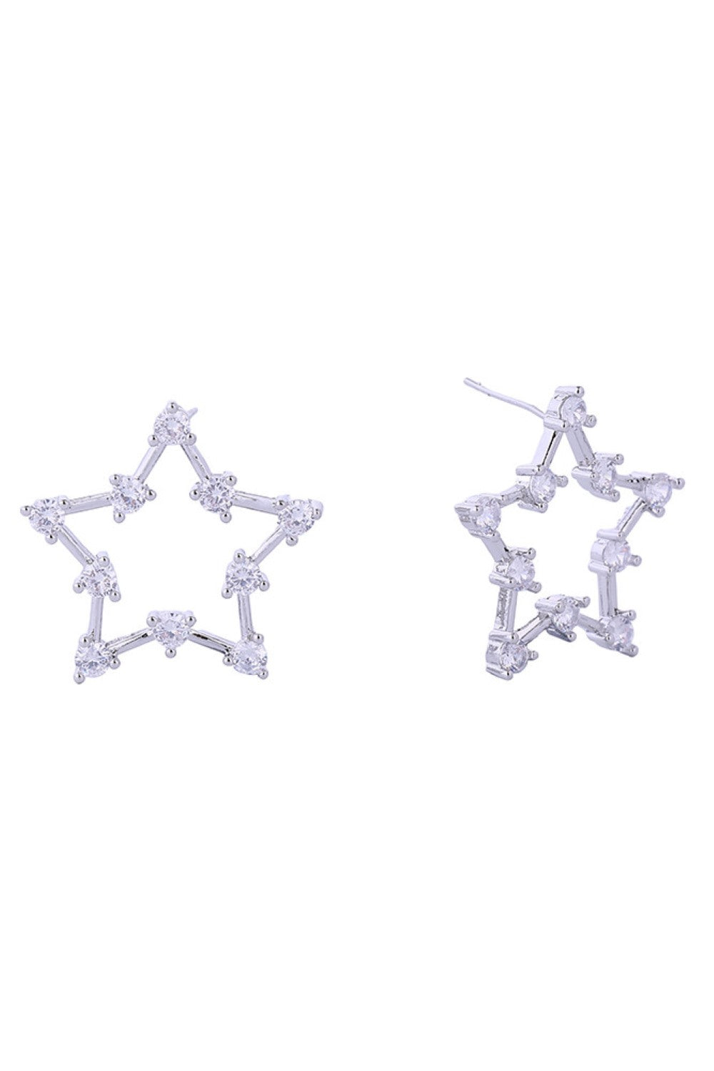14K Open Star Post Earrings