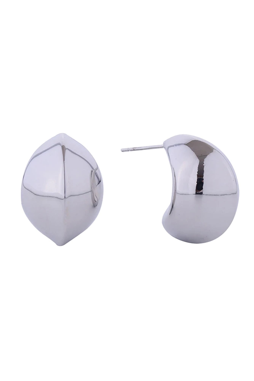 14K Oval Dome Post Earrings