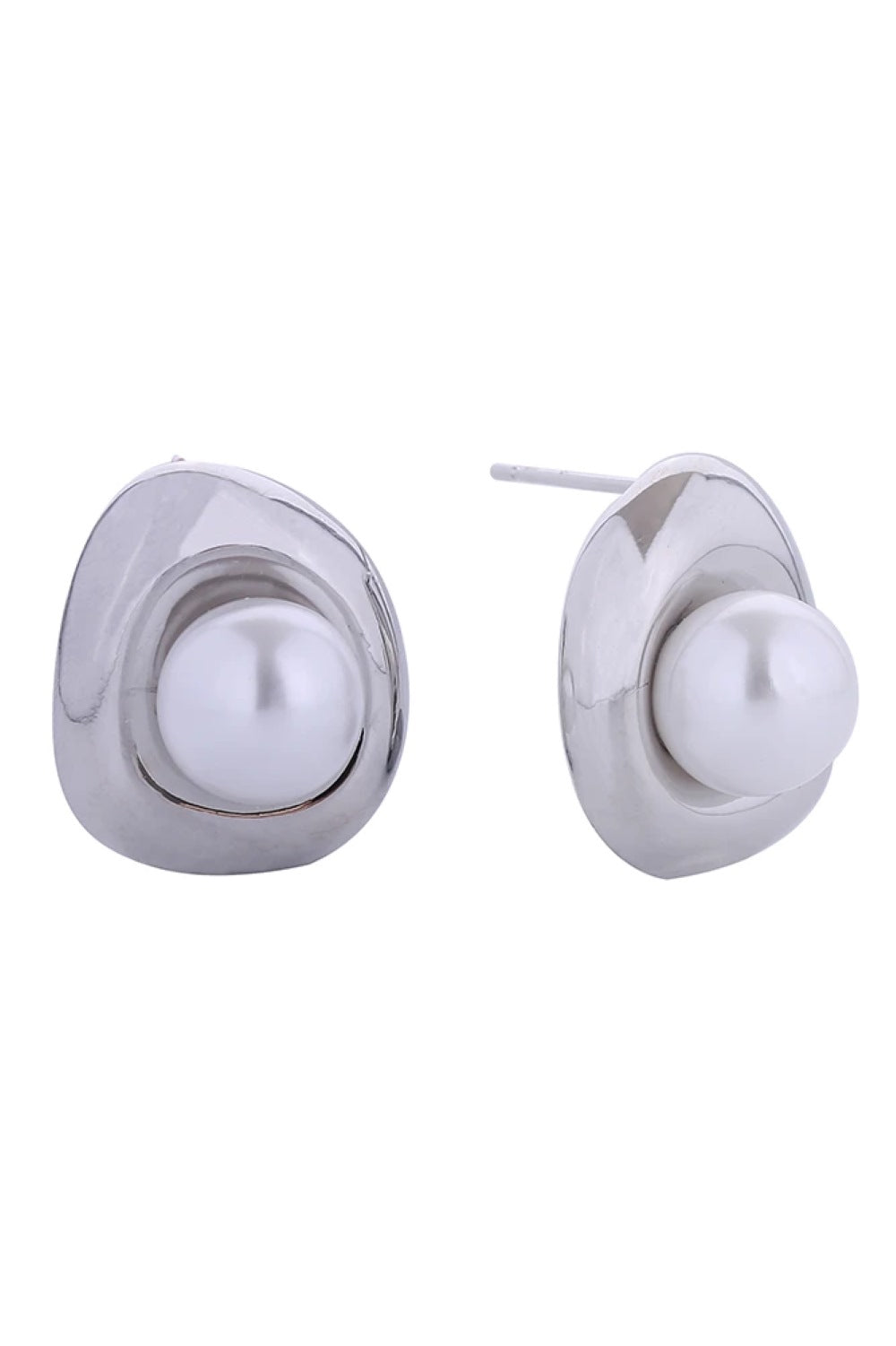 14K Pearl Orbit Post Earrings
