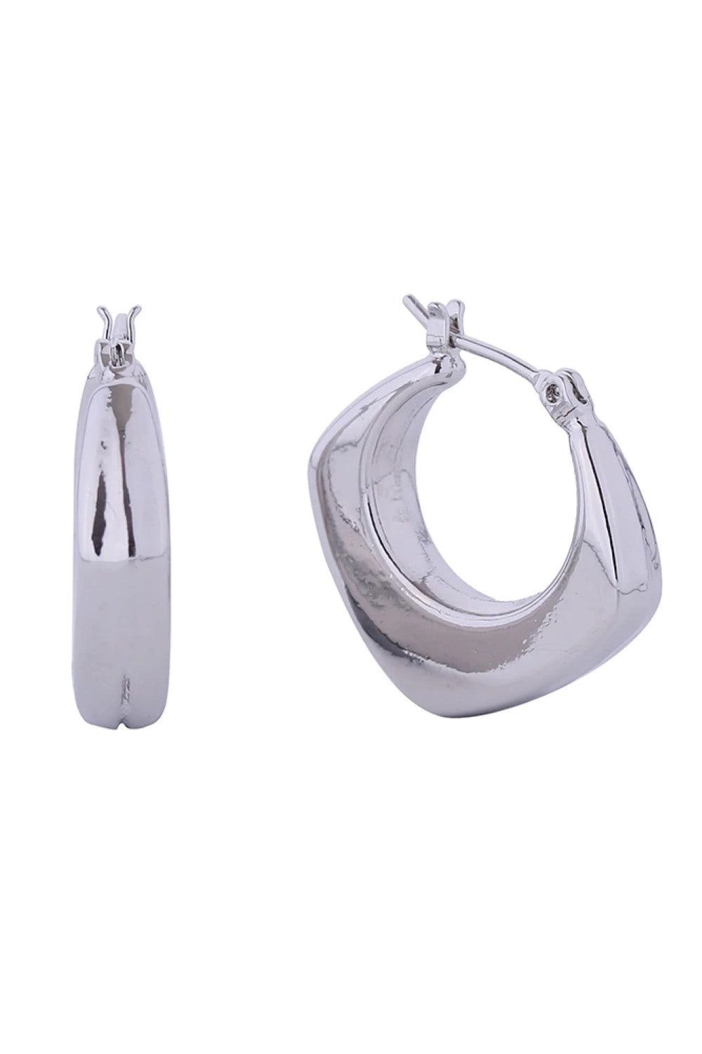 14K Puffy Rhombus Pincatch Earrings
