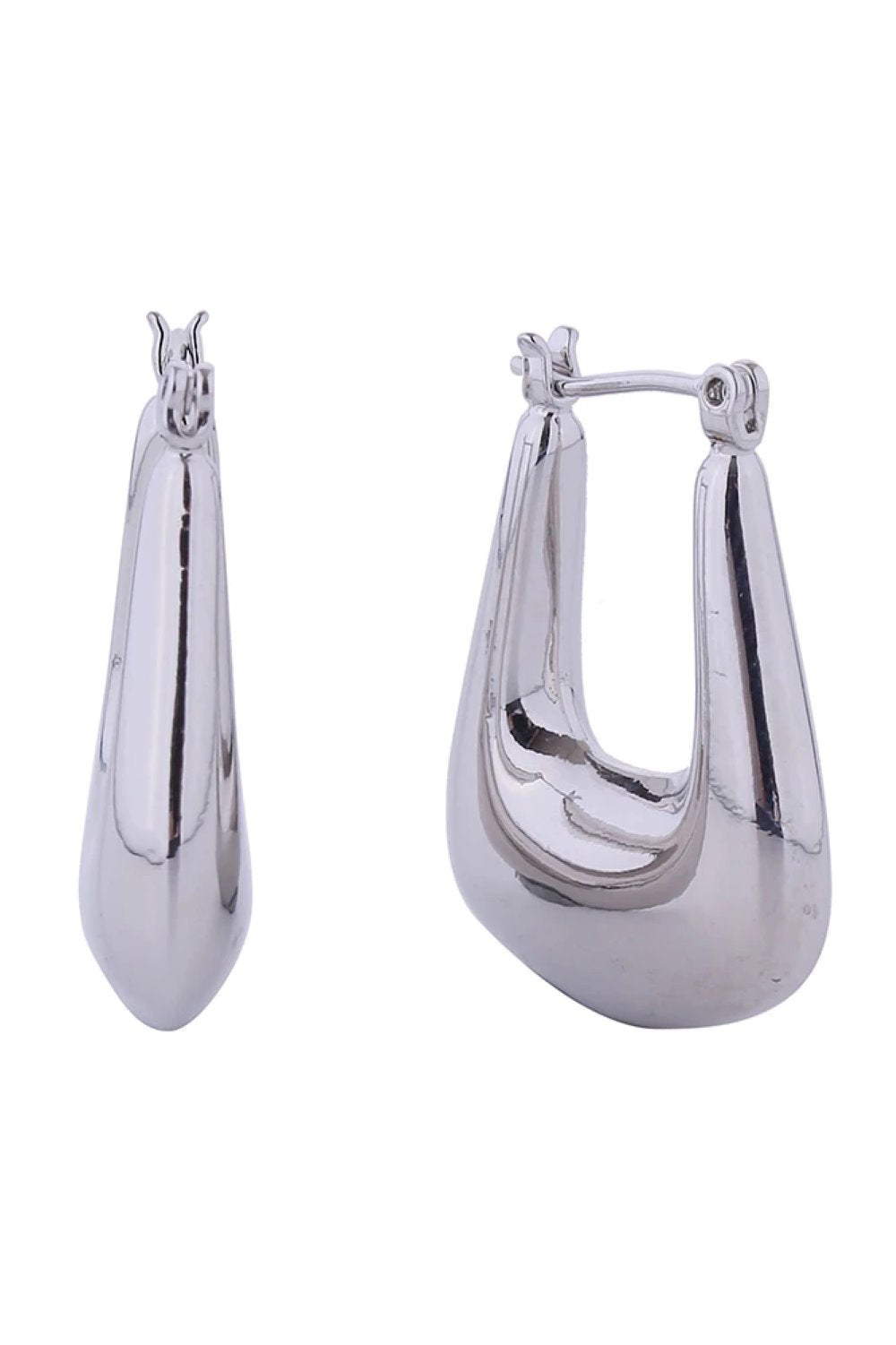 14K Puffy Square Pincatch Earrings