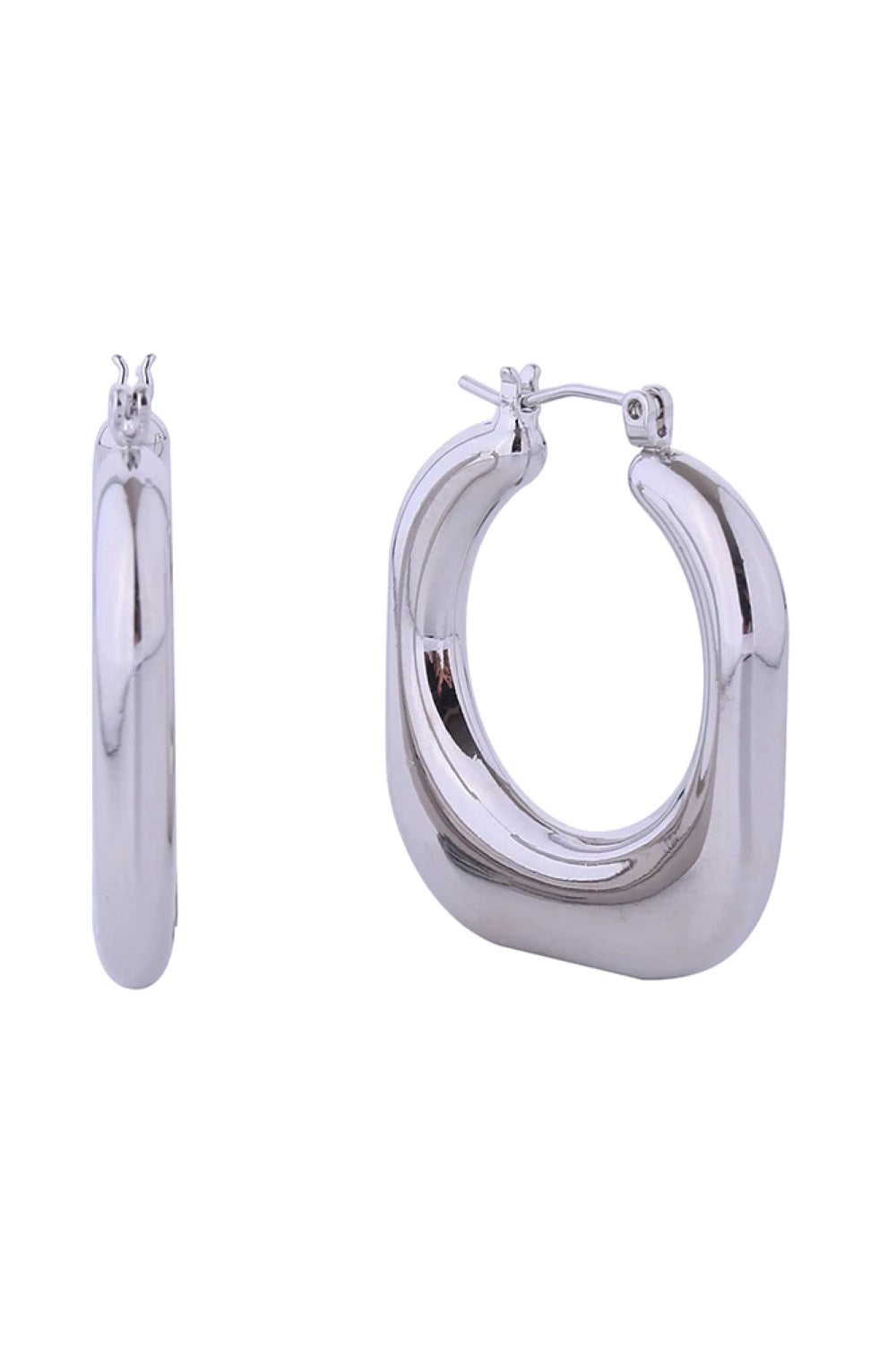 Stunning 14K Puffy Square Pincatch Earrings