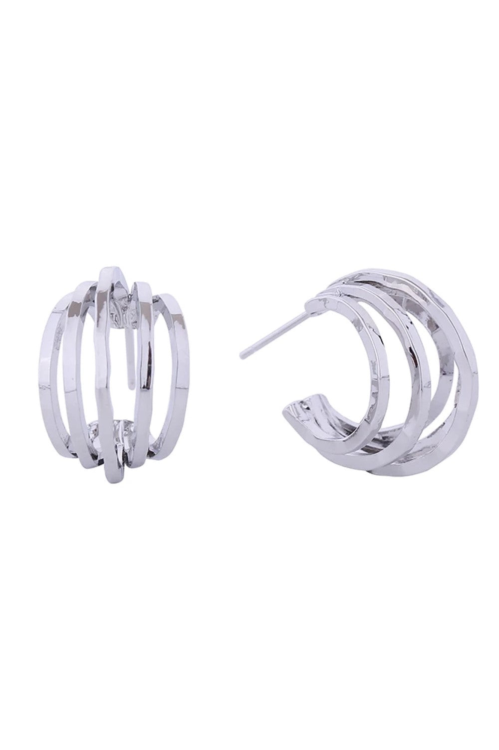 14K Quintuple Circle Post Earrings