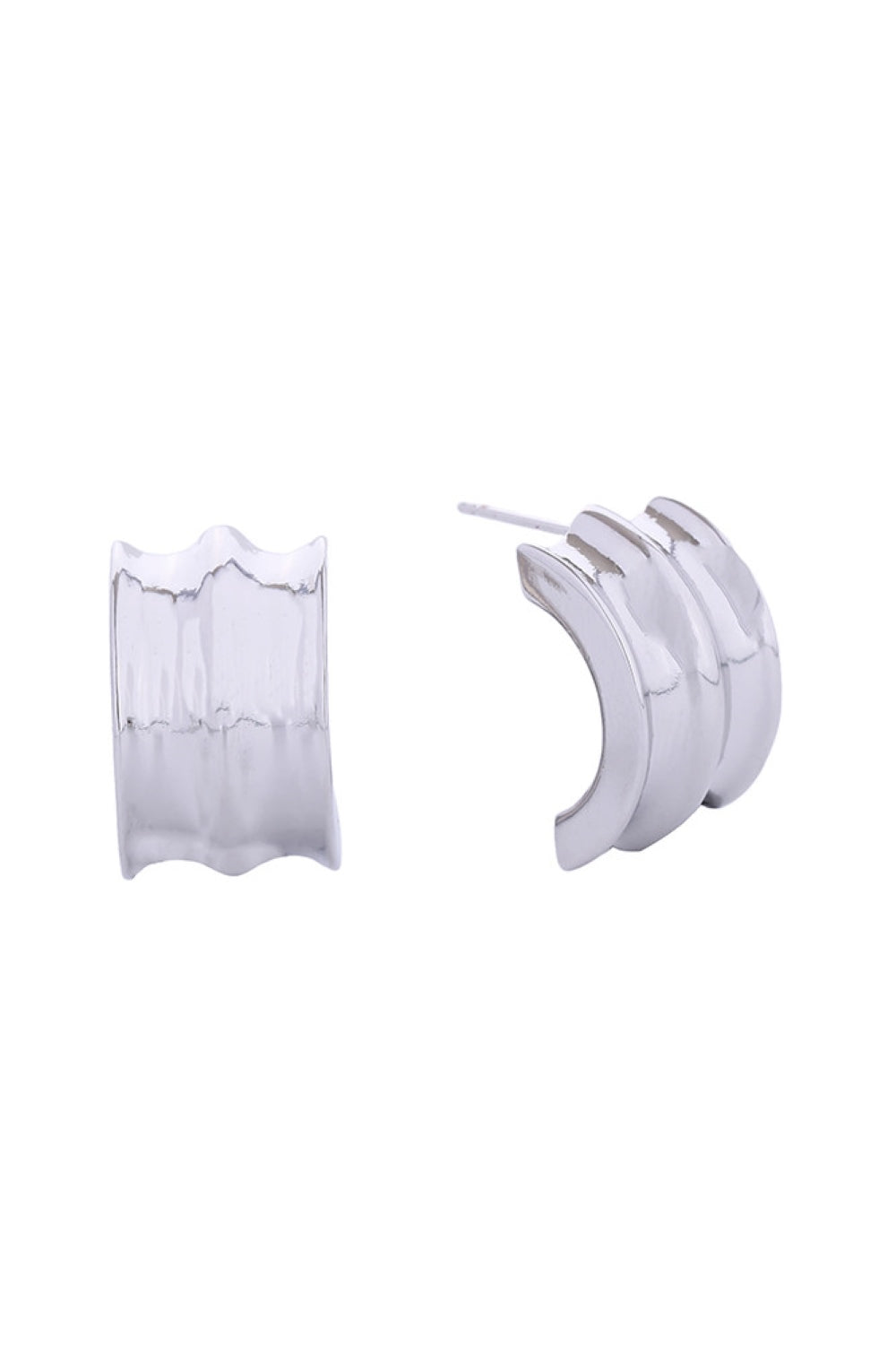 14K Sculpture Modern Post Earrings