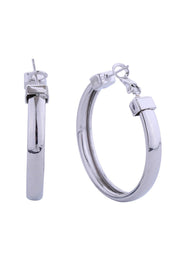 14K Sleek Hoop Pincatch Earrings