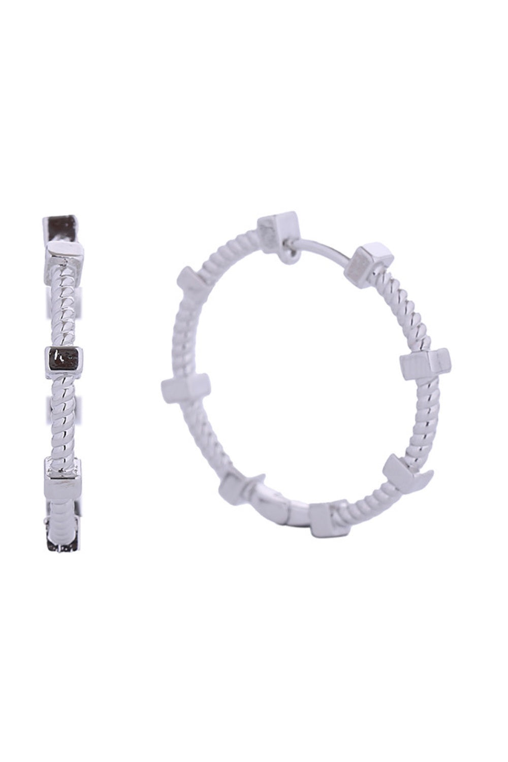 14K Spin Wheel Huggie Earrings