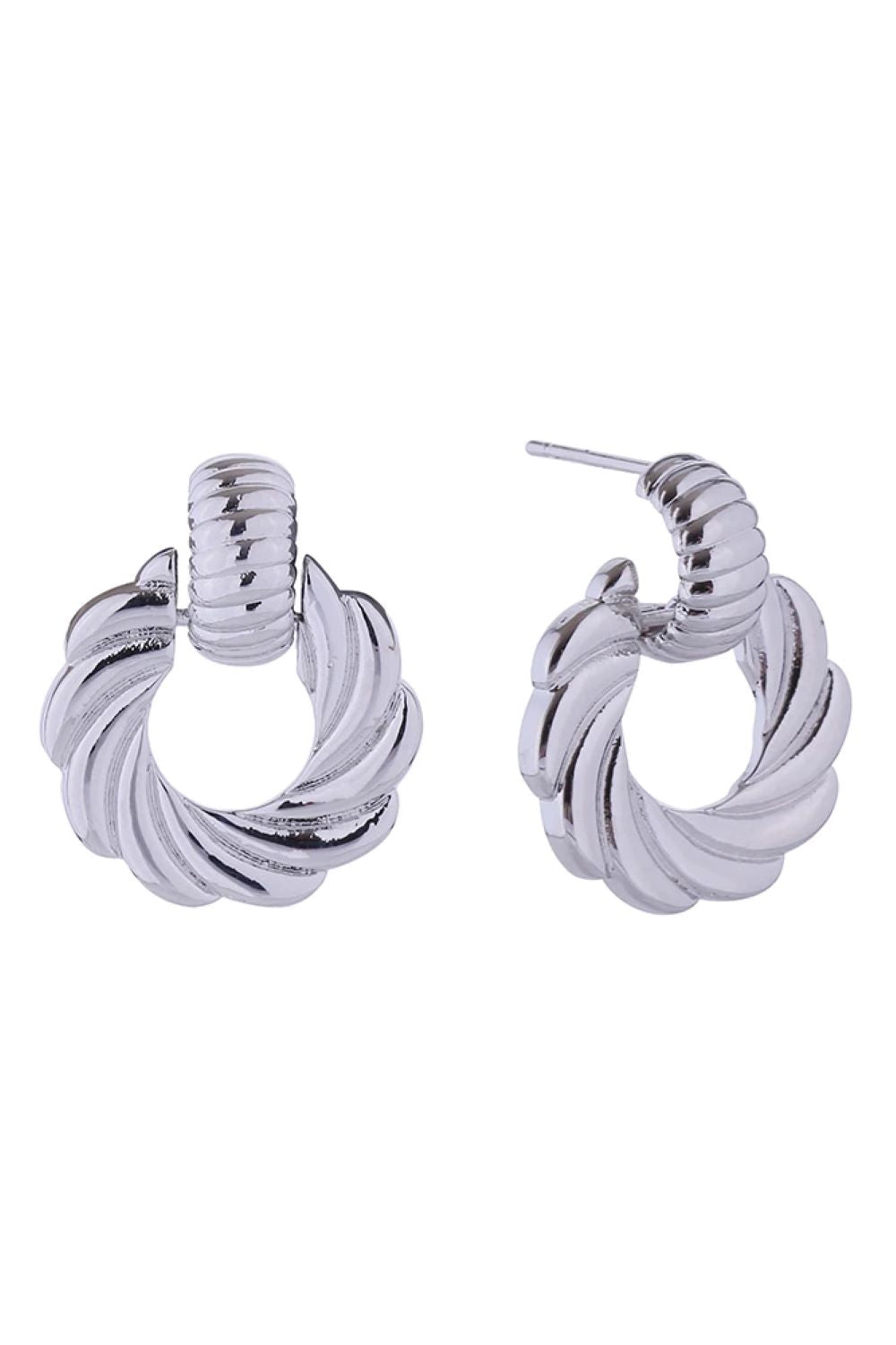 14K Spiral Whirl Post Earrings