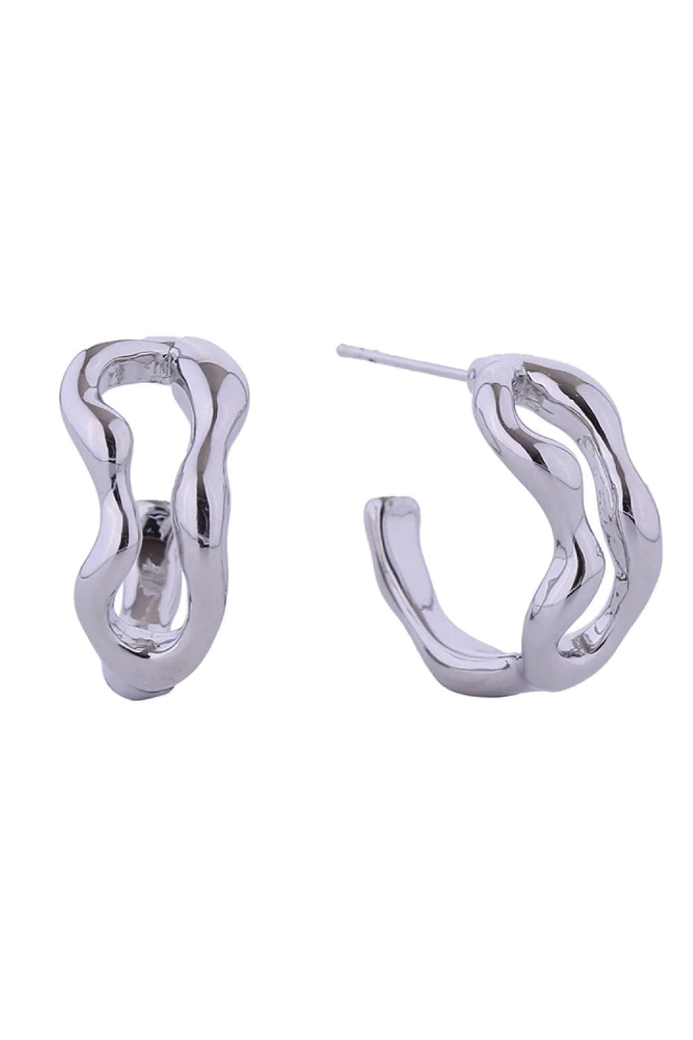 14K Squinggle Post Earrings
