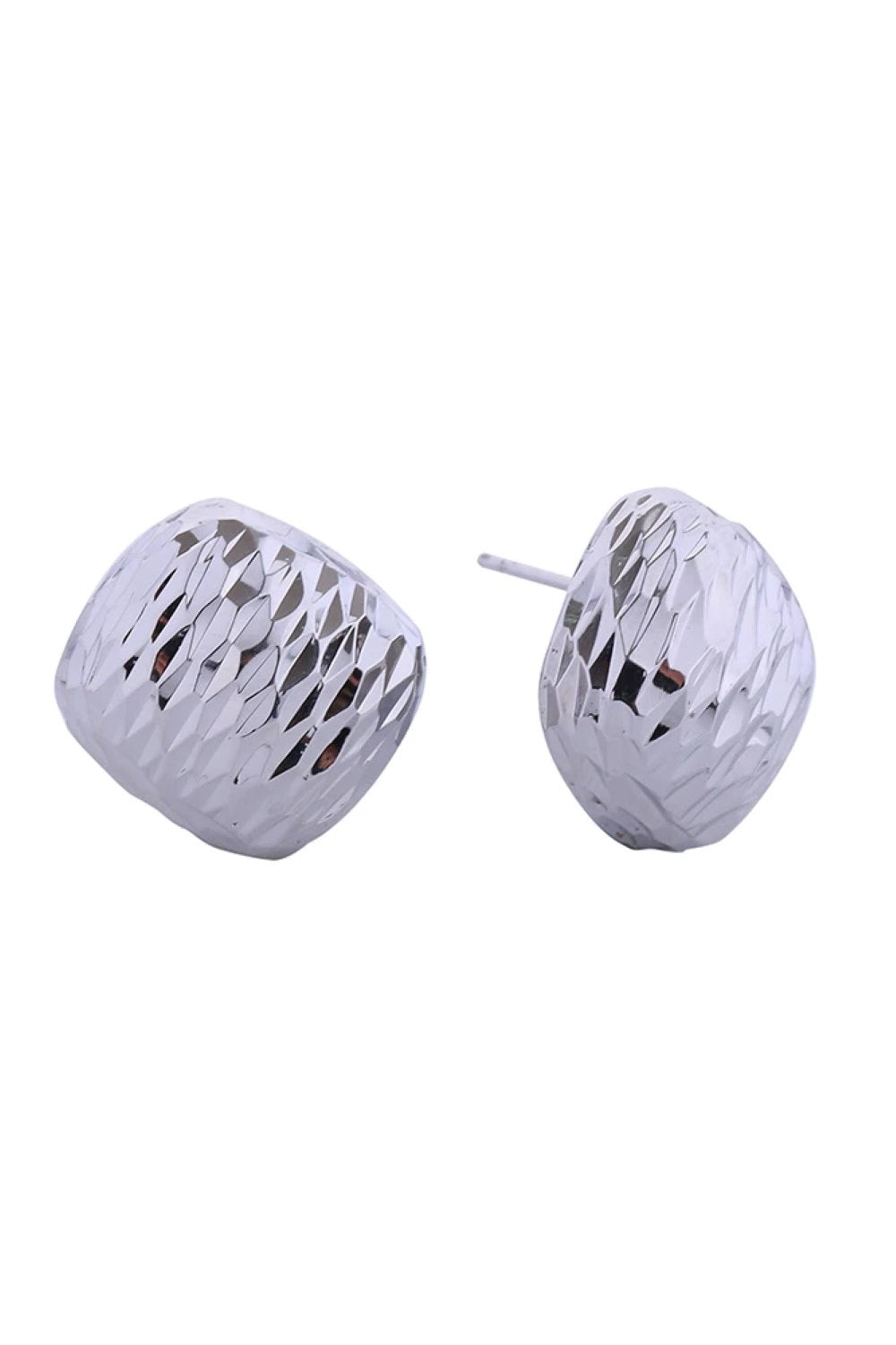 14K Textured Dome Post Earrings
