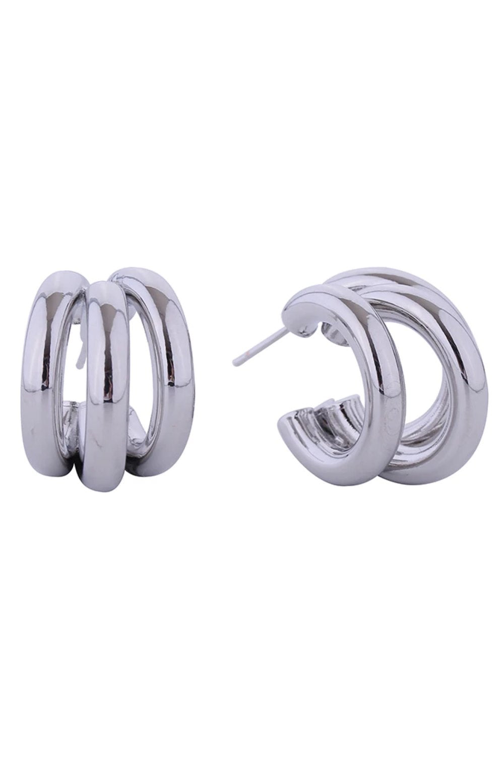 14K Trio Loop Post Earrings