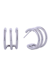 14K Triple Circle Post Earrings