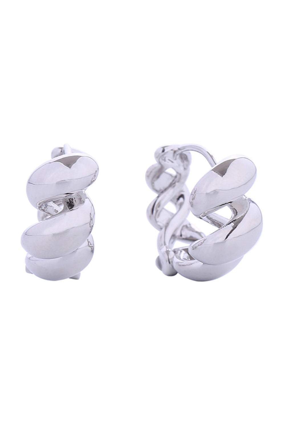 14K Twisted Cord Huggie Earrings