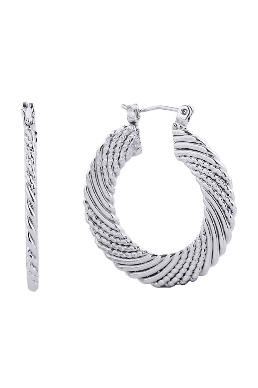 Divine 14K Dipped Pin Catch Hoop