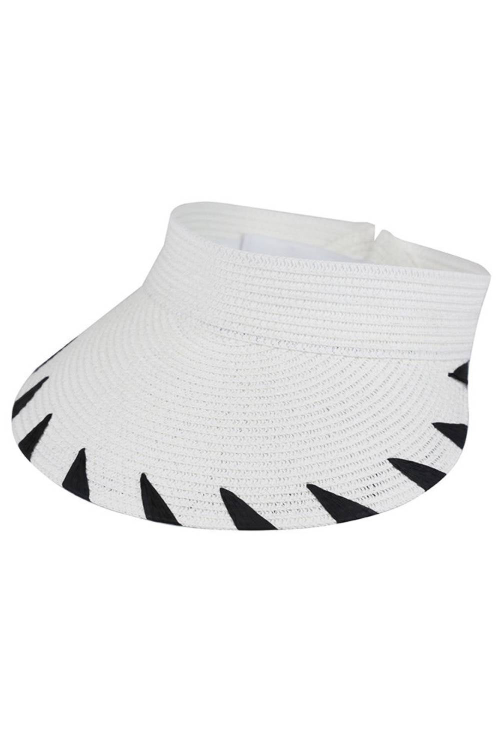 Handmade Edge Detailed Roll Up Sun Hat Visor