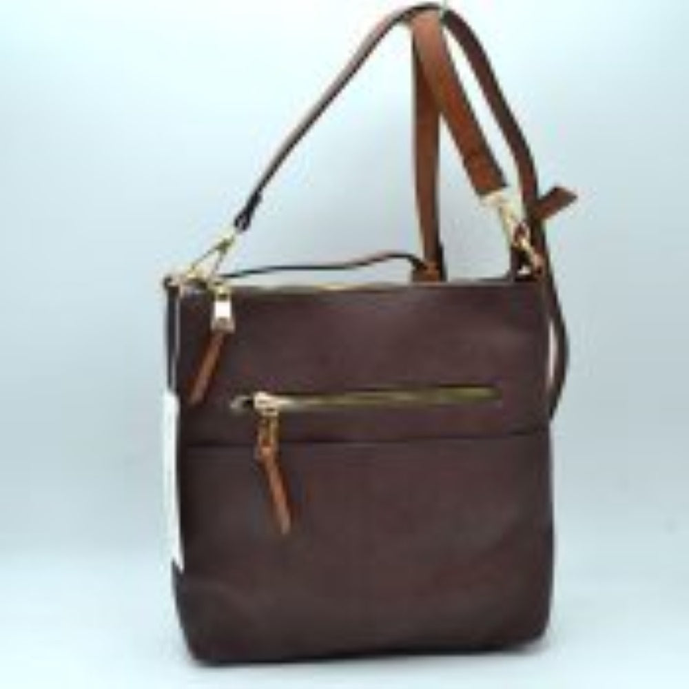 Women's Kaylee Soft PU Vegan Leather 2 in 1 Tote Crossbody Bag